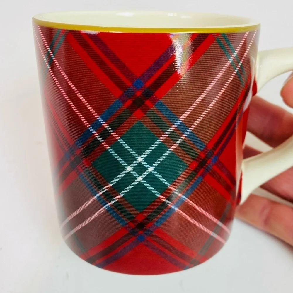 Williams Sonoma Tartan Plaid Mug 12oz